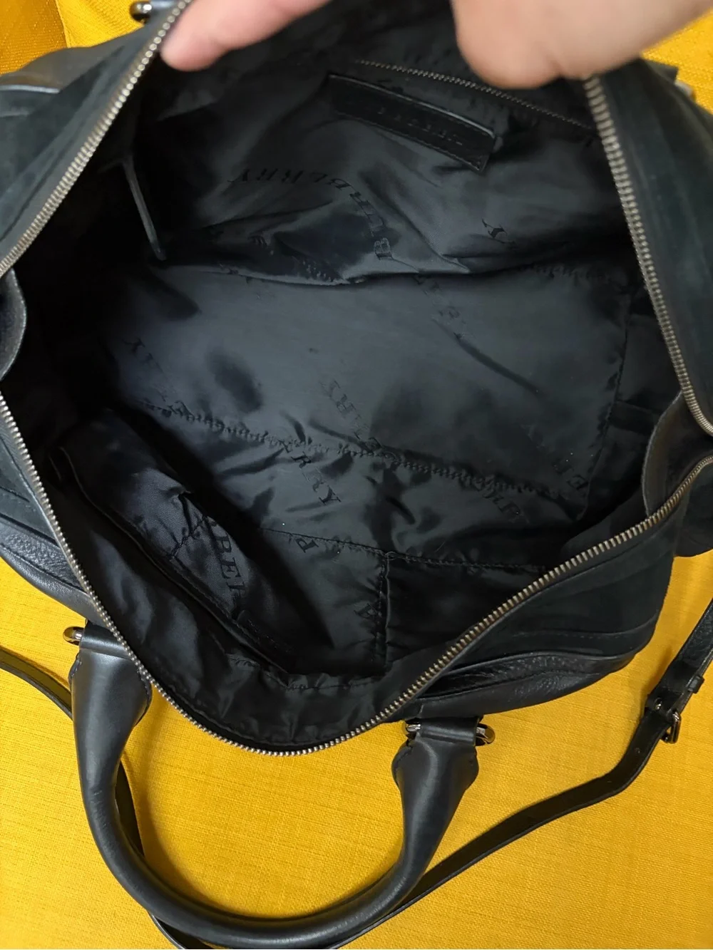 GUC Burberry Leather Satchel Bag